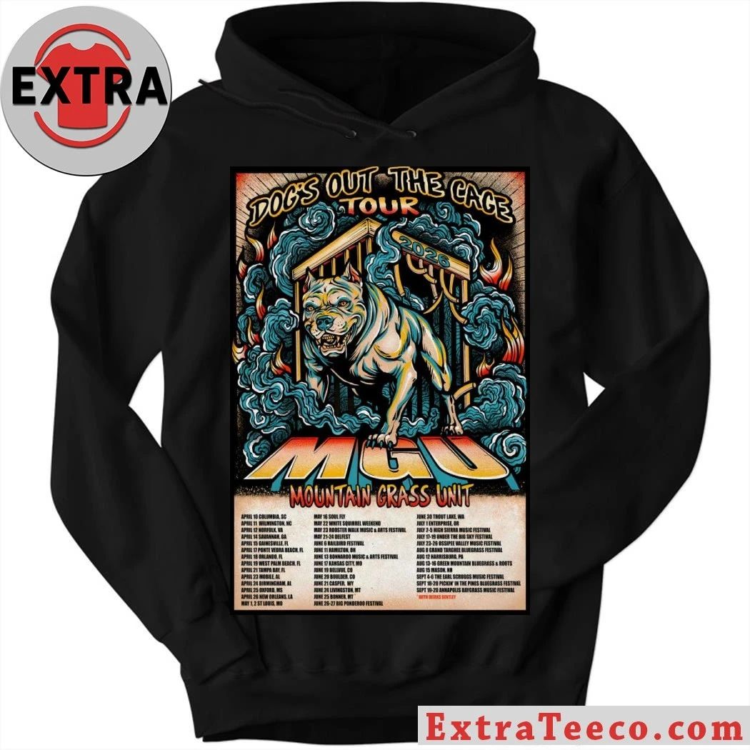 Mountain Grass Unit Poster Dog’s Out The Cage Tour 2026 Shirt