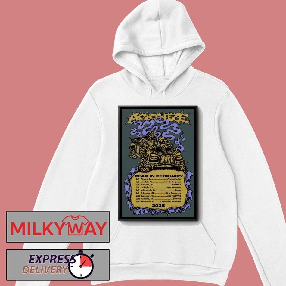 Poster AGONIZE Tour Fear In February 2026 shirt