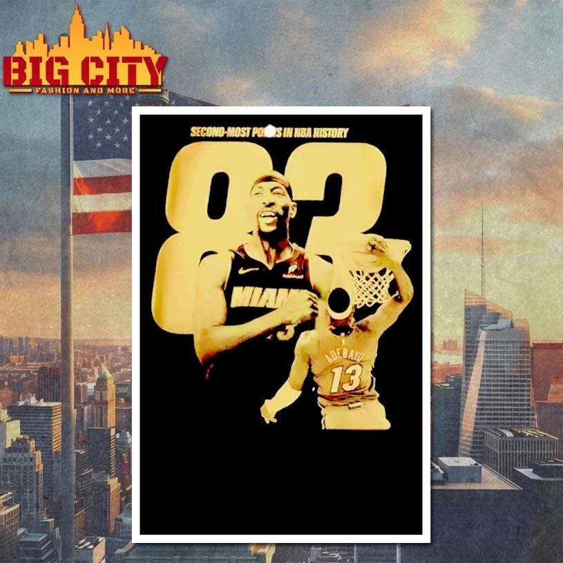Bam Adebayo record 83 point second-most points in NBA history shirt