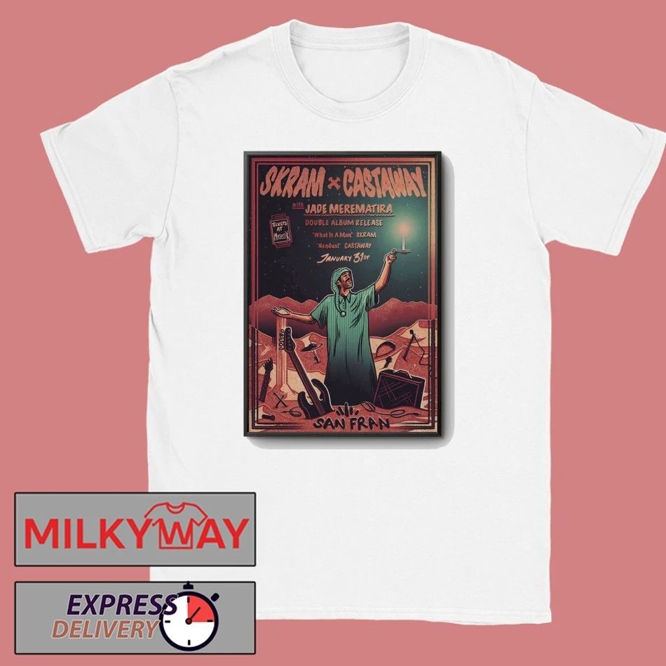 SKRAM And Castaway January 31 2026 In Wellington NZ Poster shirt