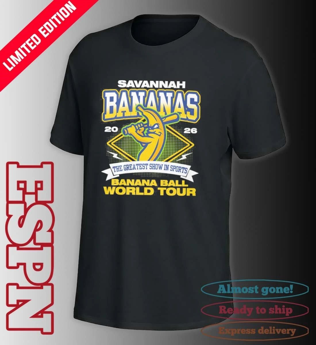 Savannah Bananas 2026 Banana Ball World Tour Shirt