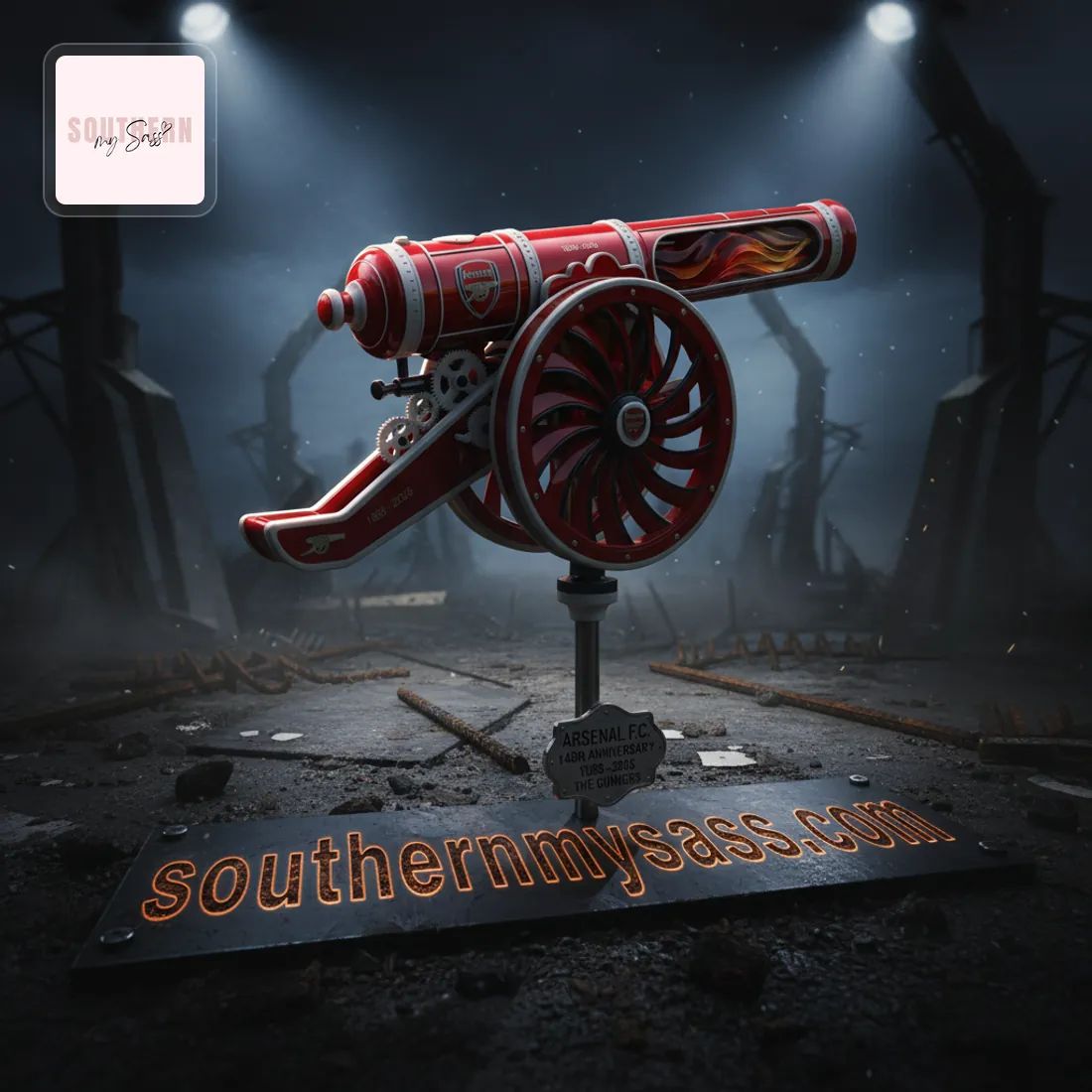 Arsenal FC 140th Anniversary The Gunners Cannon Wind Spinner