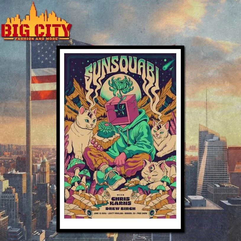 Sunsquabi Denver CO On June 13 2026 Poster T-shirt