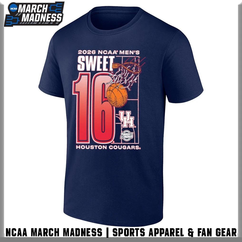 Houston Cougars 2026 NCAA March Madness Sweet 16 Bound Net T-Shirt