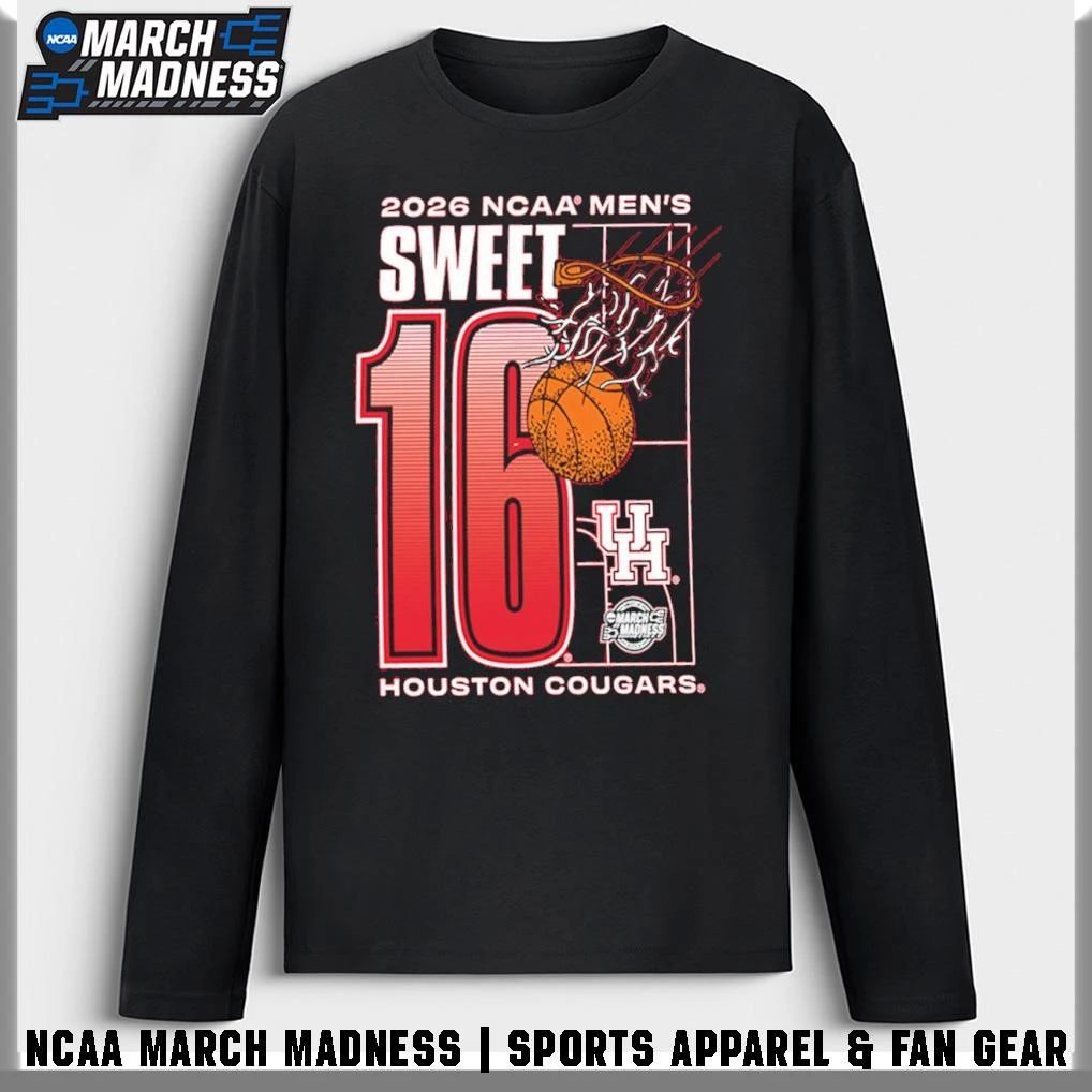 Houston Cougars 2026 NCAA March Madness Sweet 16 Bound Net T-Shirt