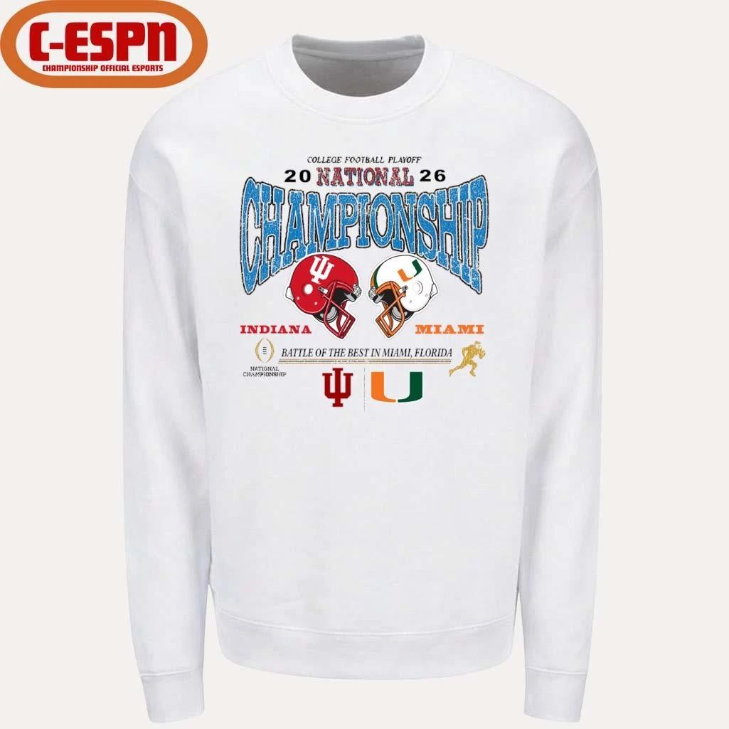 Indiana Vs Miami 2026 CFP National Championship T-Shirt