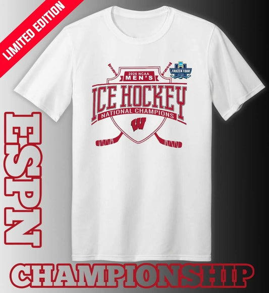 Wisconsin Badgers 2026 NCAA Men’s Ice Hockey National Champions T-Shirt