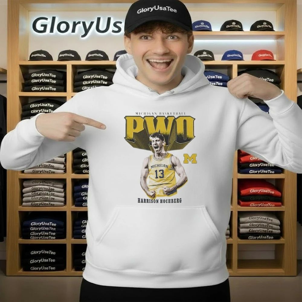 Harrison Hochberg Michigan Basketball White PWO Shirt