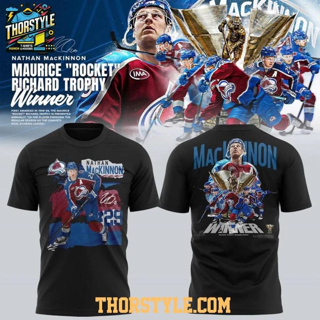 Colorado Avalanche NHL Nathan MacKinnon 2026 Trophy Winner Shirt