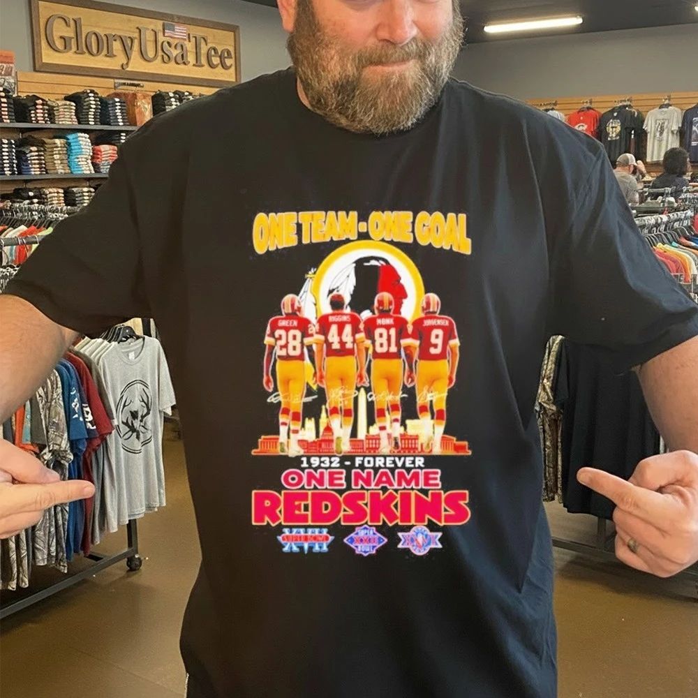 One team one goal one name Washington Redskins forever 1932 signature Shirt