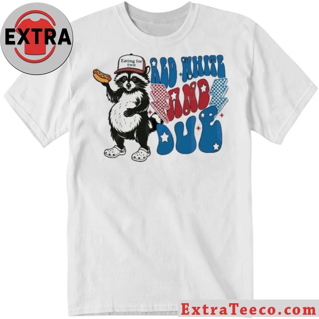 Red White and Due 4th of July Pregnancy T-Shirt