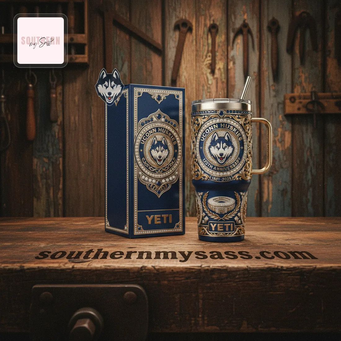 UCONN Huskies 125th Anniversary Luxury YETI Tumbler