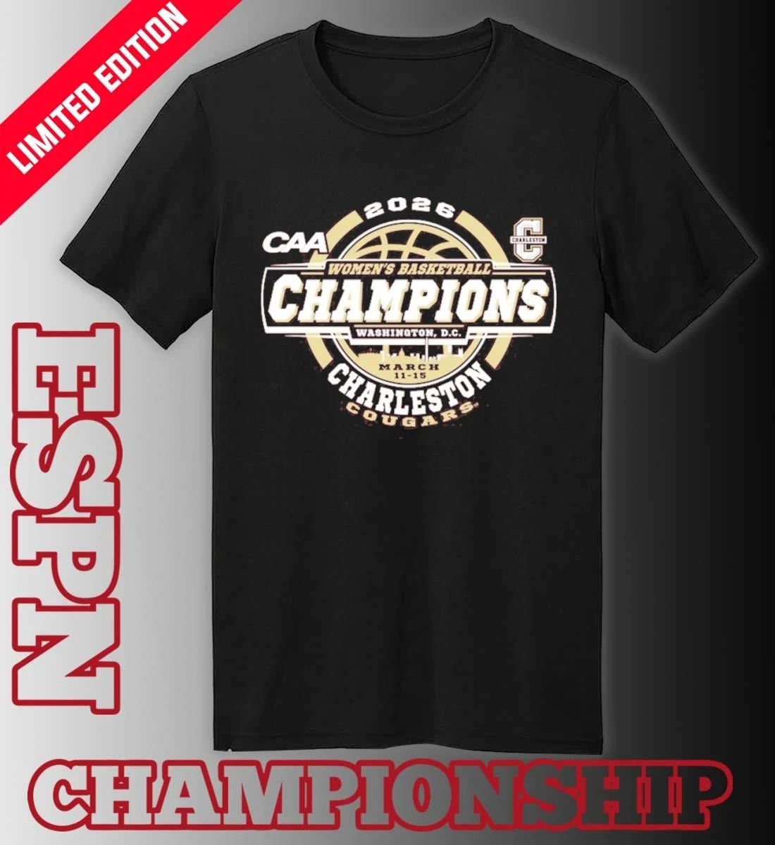 Charleston Cougars CAA Women’s Basketball Tournament Champions Official T-Shirt