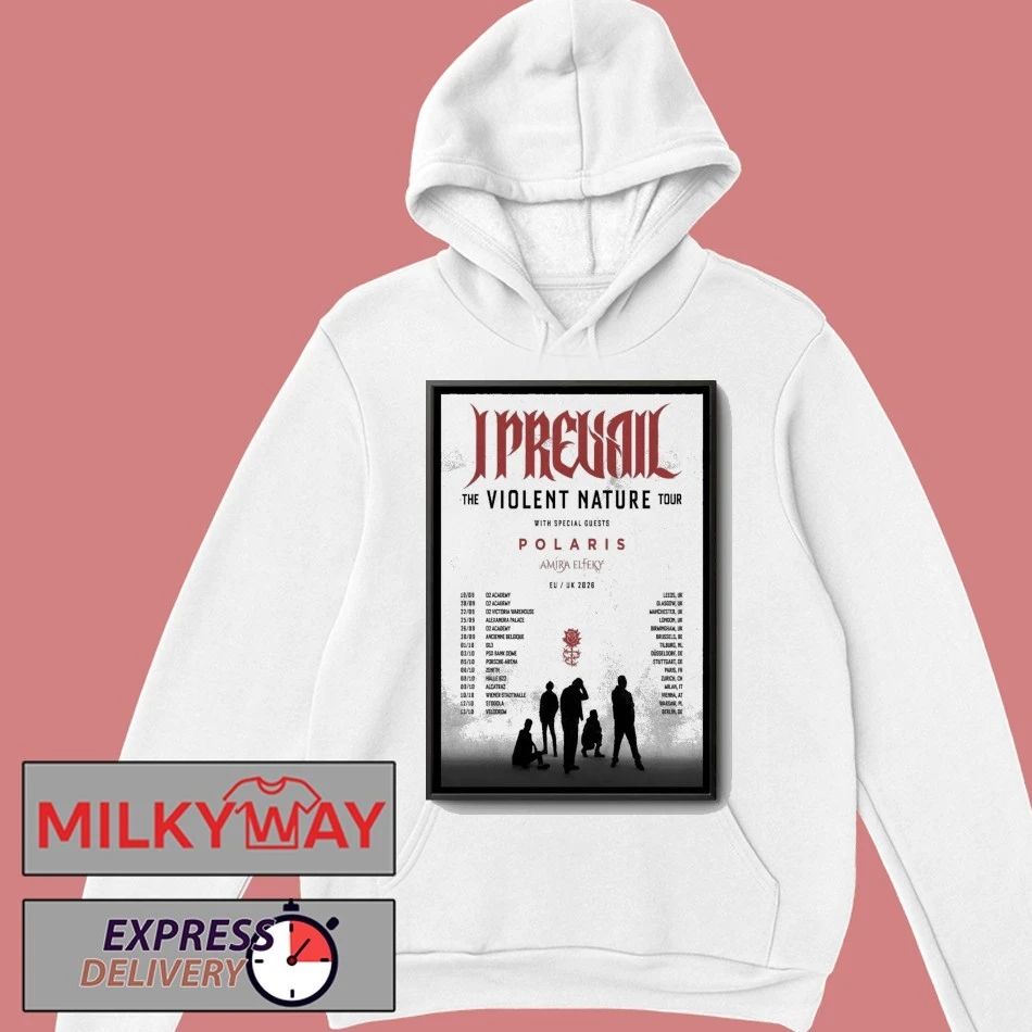 I Prevail The Violent Nature Tour EU UK 2026 Poster shirt
