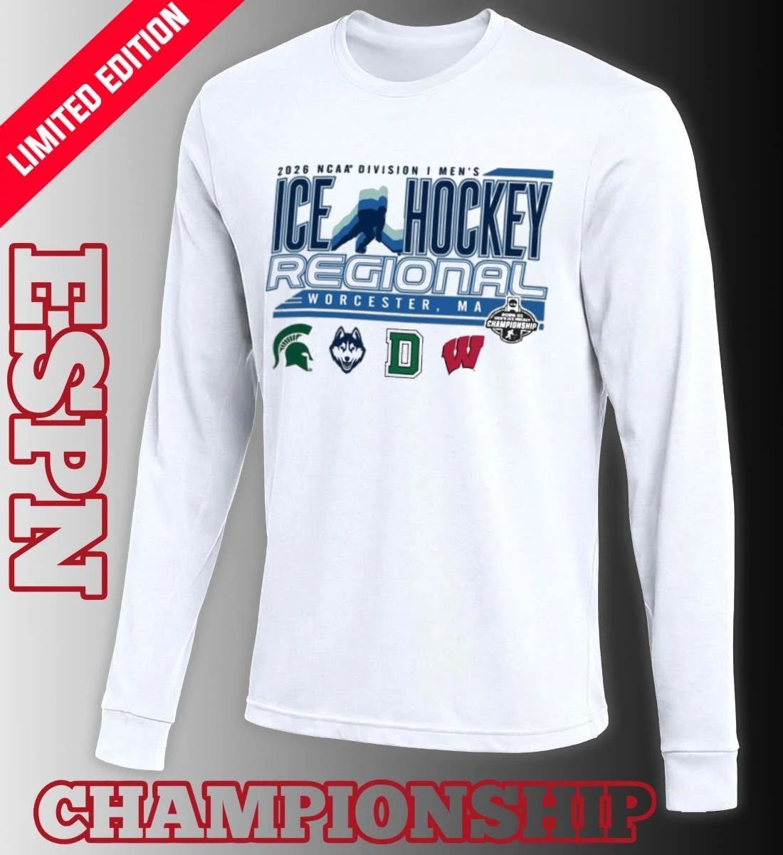 2026 NCAA DI Men’s Ice Hockey Regional – Worcester, MA T-Shirt