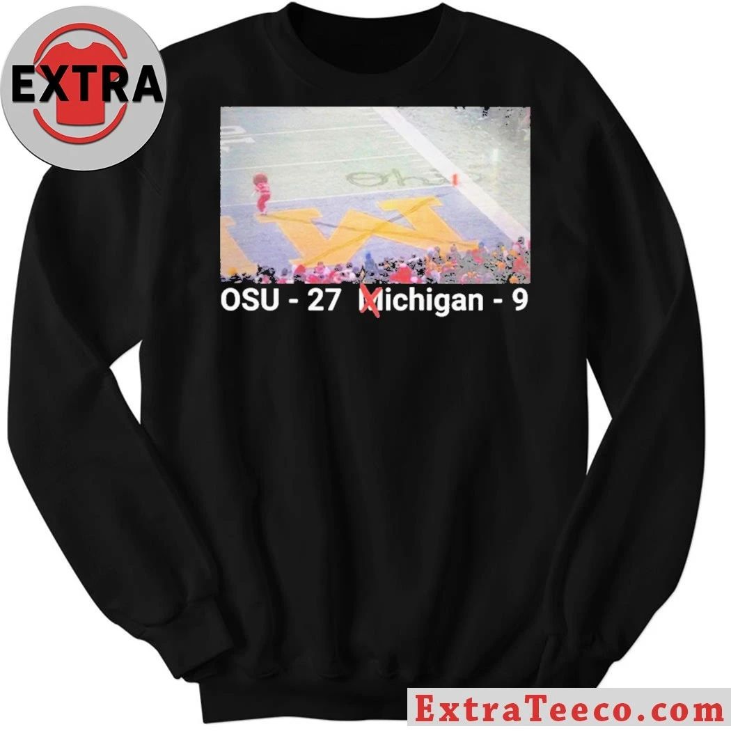 Brutus Snow X OSU Beat Michigan 27-9 Erase The M Shirt