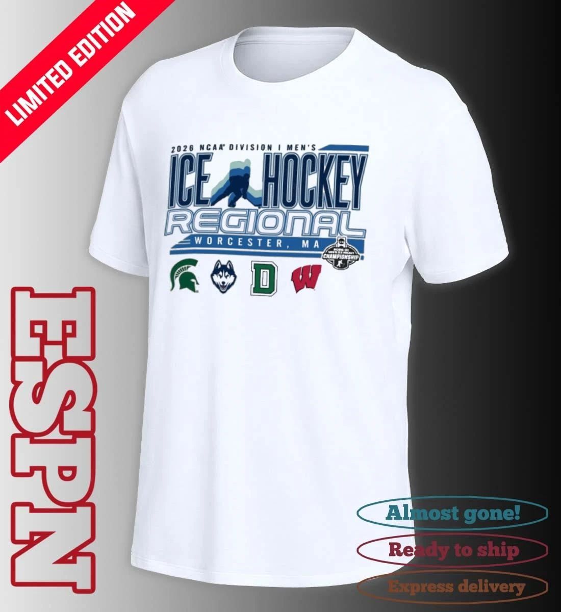 Worcester, MA 2026 NCAA DI Men’s Ice Hockey Regional Shirt