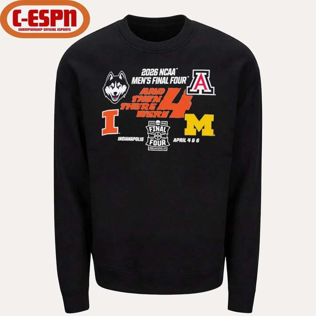 NCAA Men’s Final Four And Then There Were 4 2026 Indianapolis Shirt