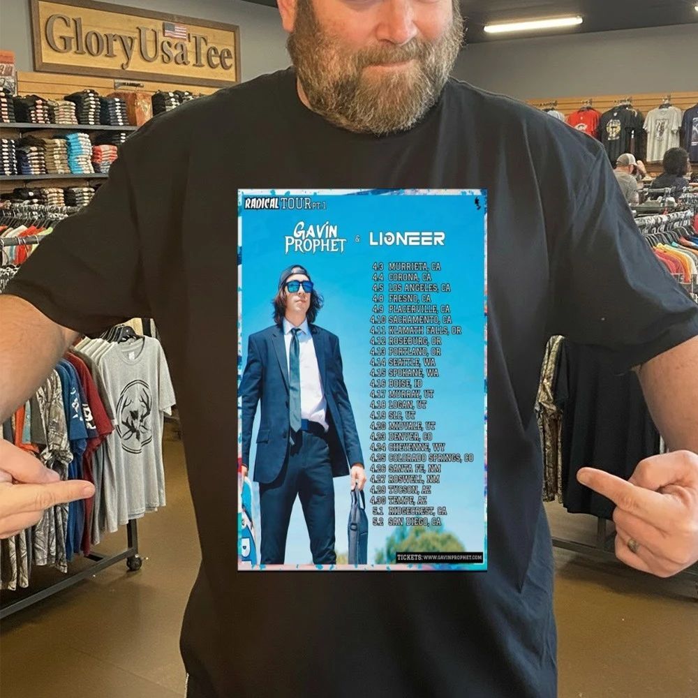 Gavin Prophet & Lioneer April 2026 Poster Shirt