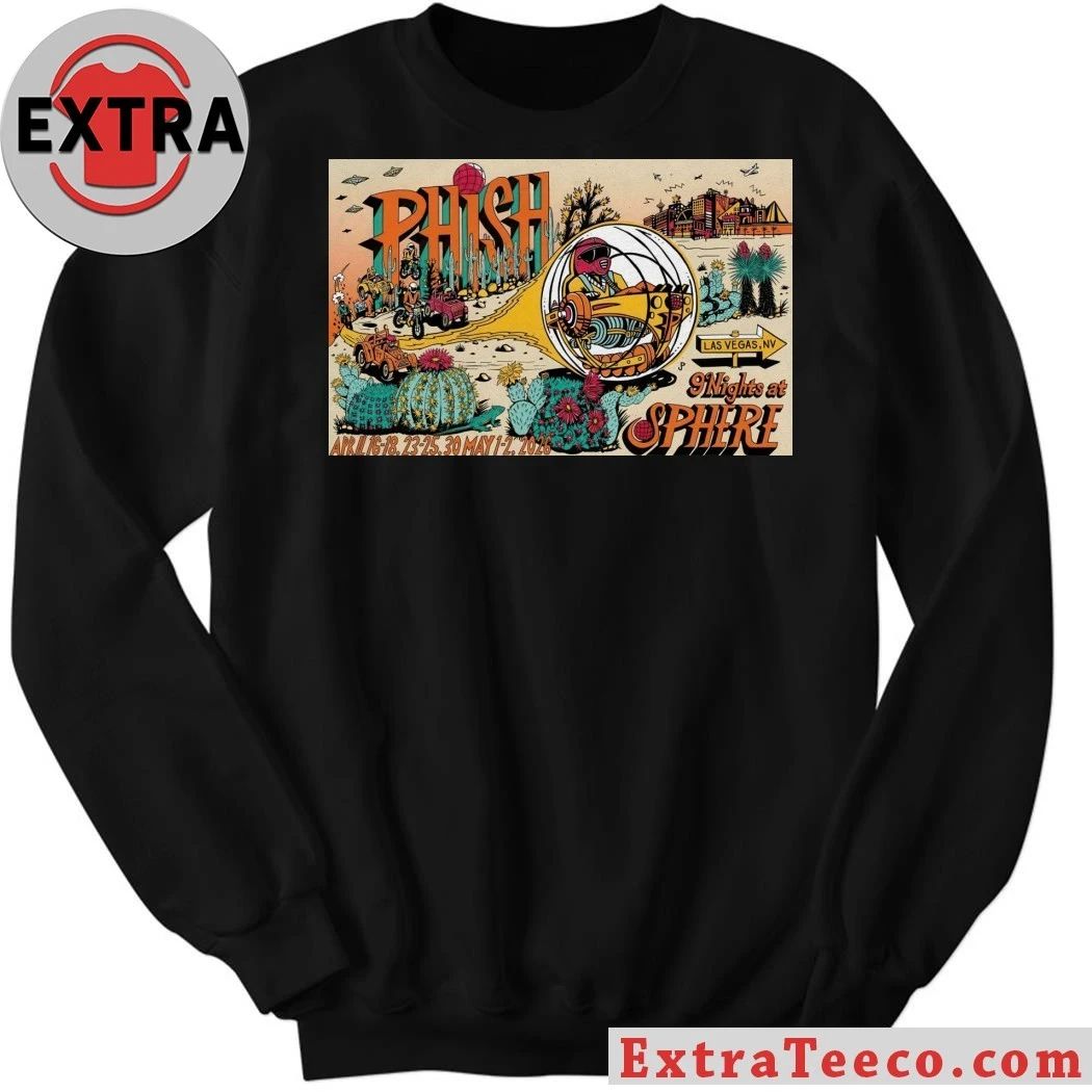 Phish At Sphere April May 2026 Las Vegas Concert Poster Shirt