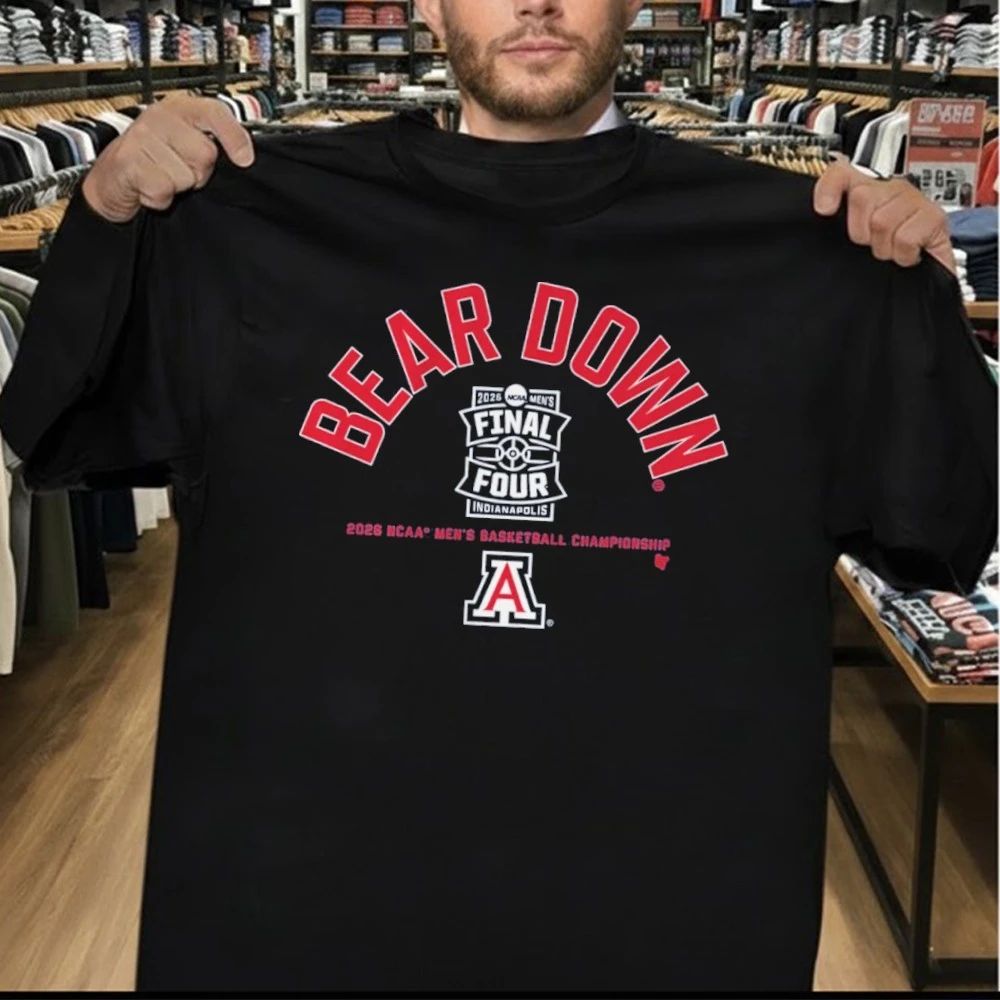 Arizona Wildcats Men’s Basketball Bear Down 2026 Final Four Shirt