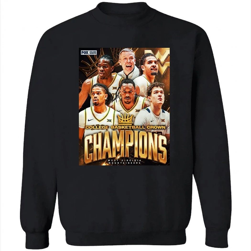 Congrats West Virginia Mountaineers Champions College Basketball Crown 2026 Poster Shirt