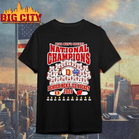 Denver Pioneers 2026 NCAA Men’s Ice Hockey National Champions Vintage Shirt