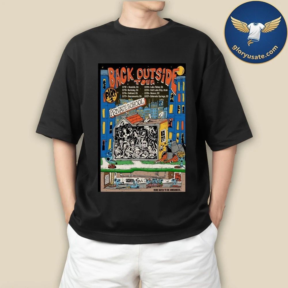 Private School Back Outside 2026 Tour Poster Shirt