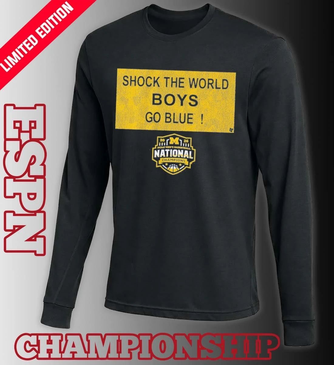 Michigan Wolverines 2026 National Champions Shock the World Sign Shirt