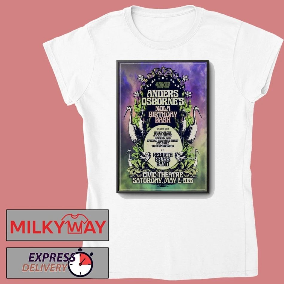 Anders Osborne May 2 2026 In New Orleans LA Poster shirt