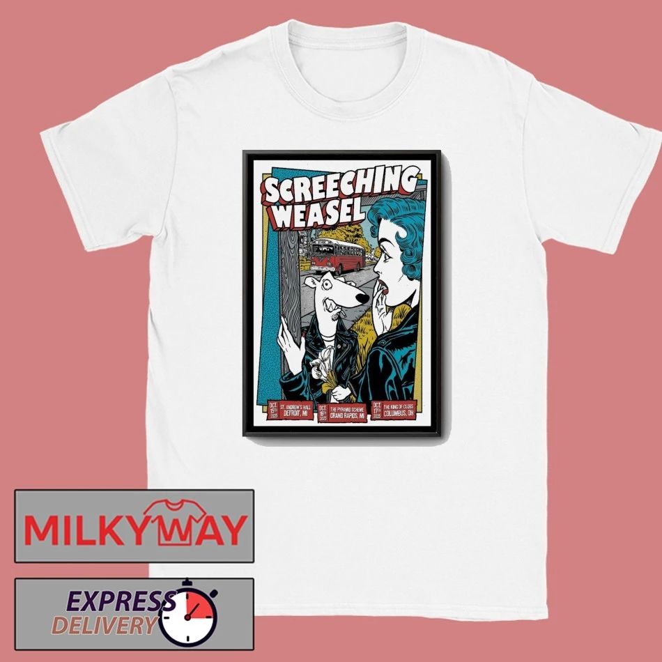 Screeching Weasel Oct 15 2025 Detroit MI Poster shirt
