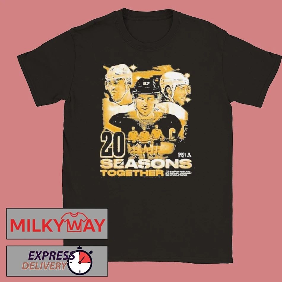 Sidney Crosby Kris Letang Evgeni Malkin Pittsburgh 20 Seasons Shirt