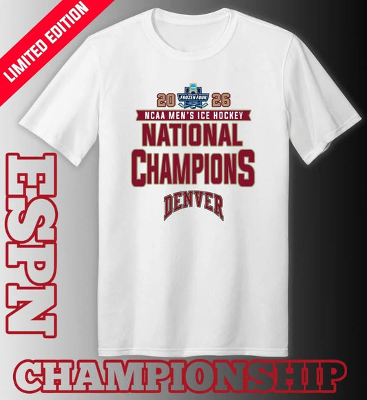 2026 NCAA Men’s Ice Hockey National Champions Denver Pioneers T-Shirt