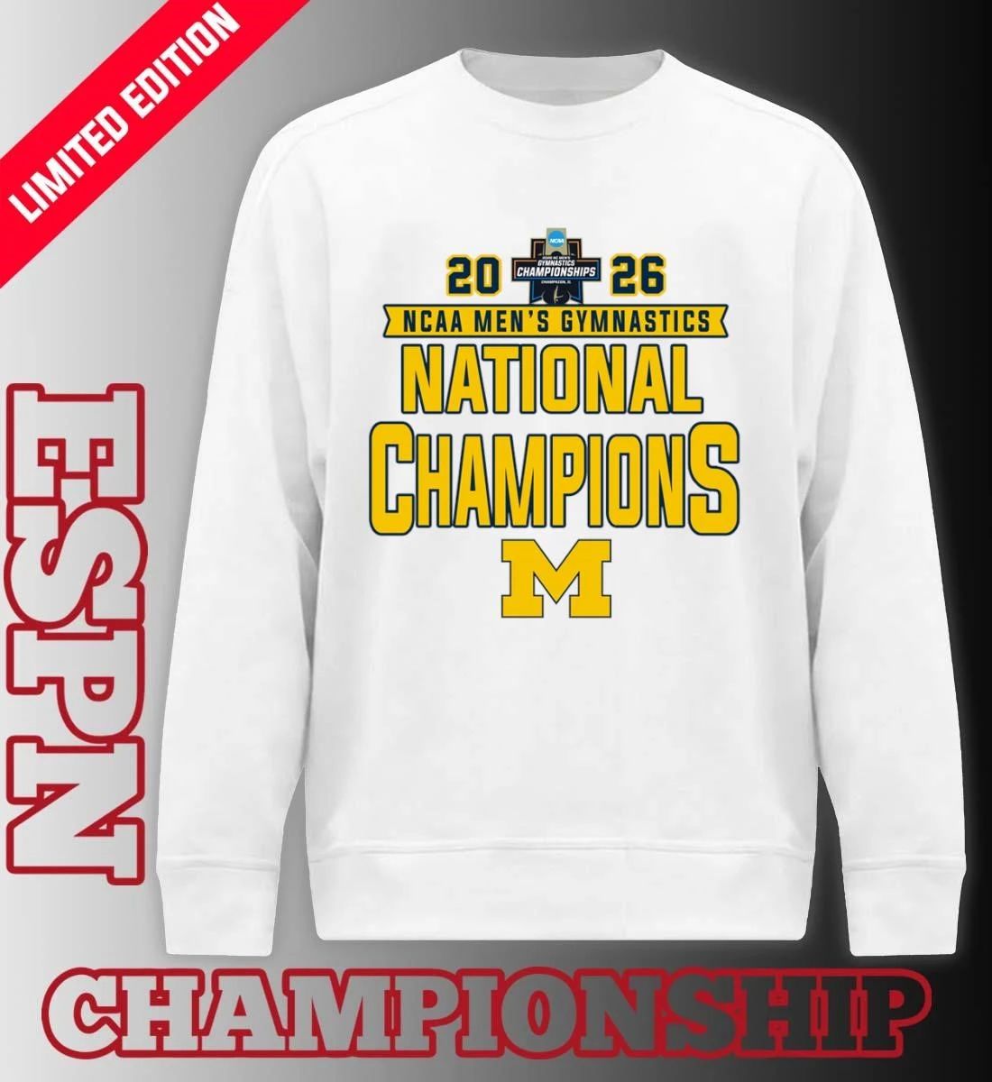 Michigan Wolverines 2026 NCAA Men’s Gymnastics National Champions Shirt