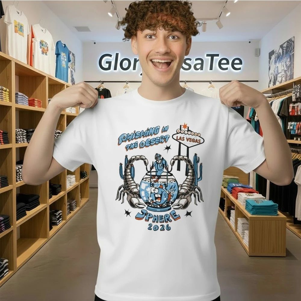 Fishing in the Desert Sphere Solid T-Shirt