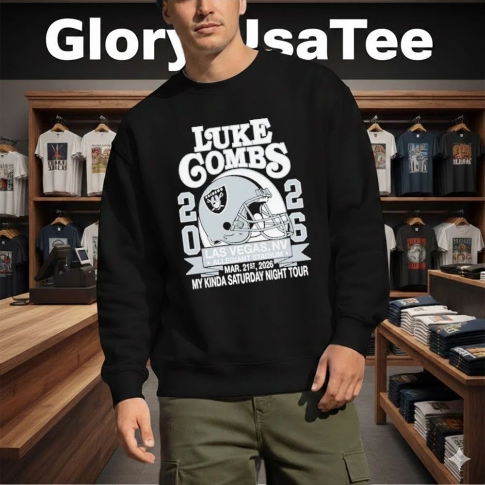 Luke Combs Store Exclusive Raiders My Kinda Saturday Night Tour 2026 Shirt