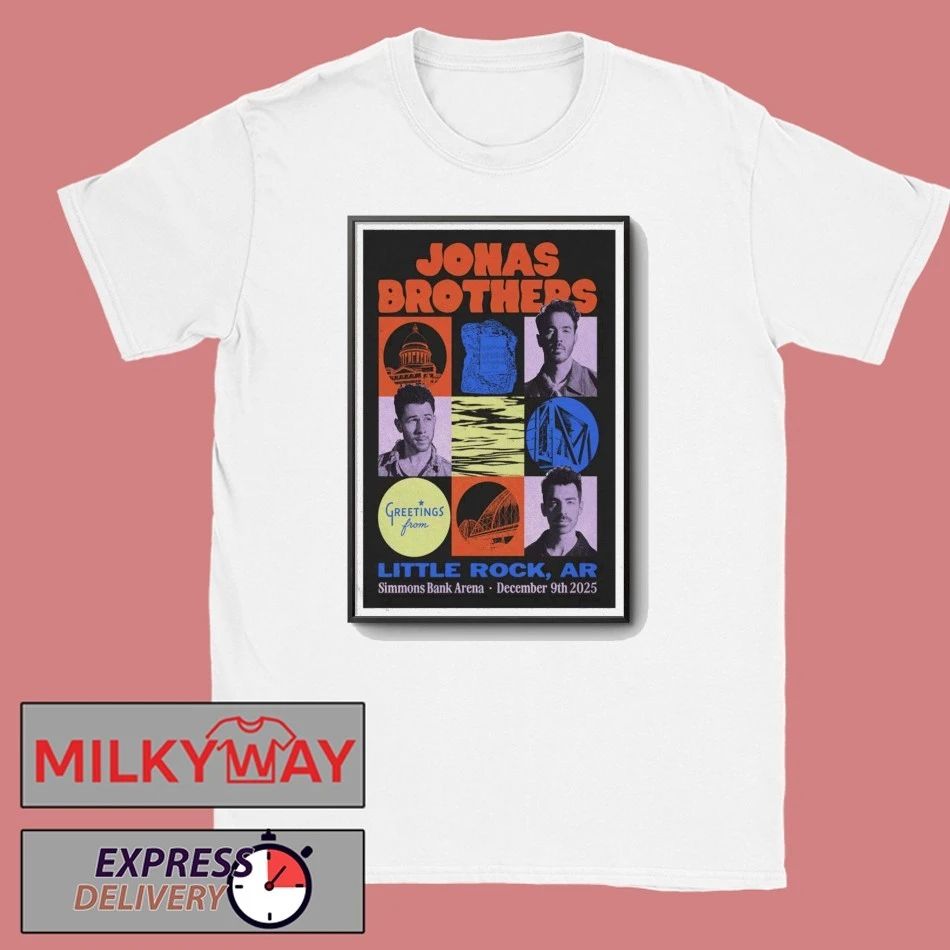 Dec 9 2025 Jonas Brothers Poster Little Rock, AR shirt