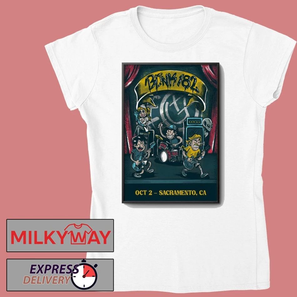 Blink 182 Oct 2 2025 Aftershock Festival Show Poster shirt