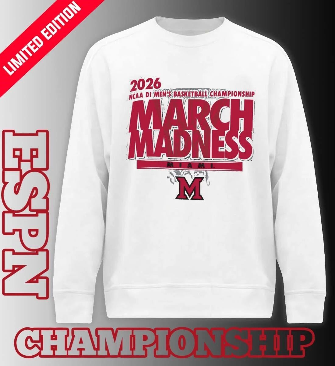 Miami Redhawks 2026 NCAA DI Basketball March Madness – First Four Shirt