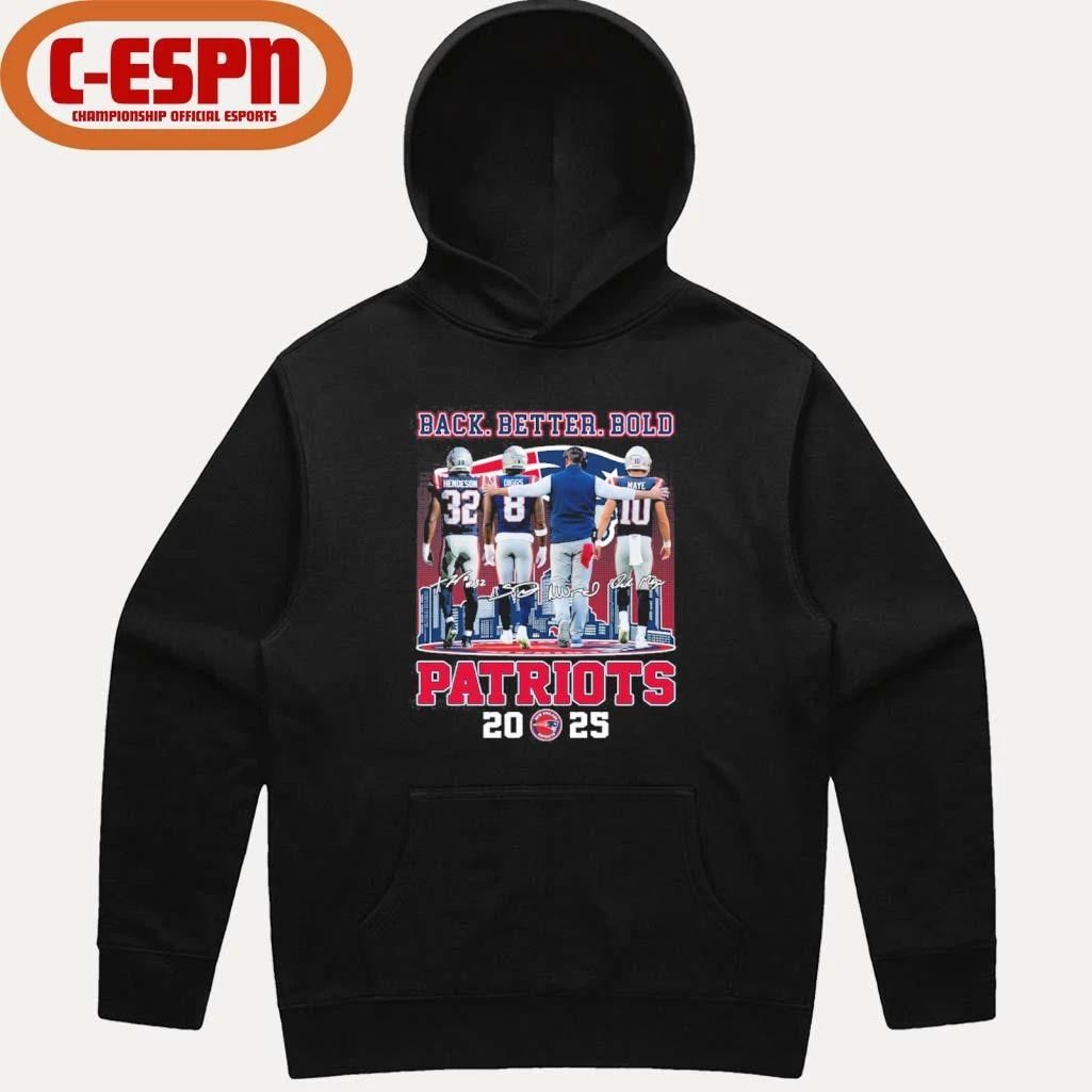 Back Better Bold NE Patriots 2025 2025 AFC East Champions Shirt
