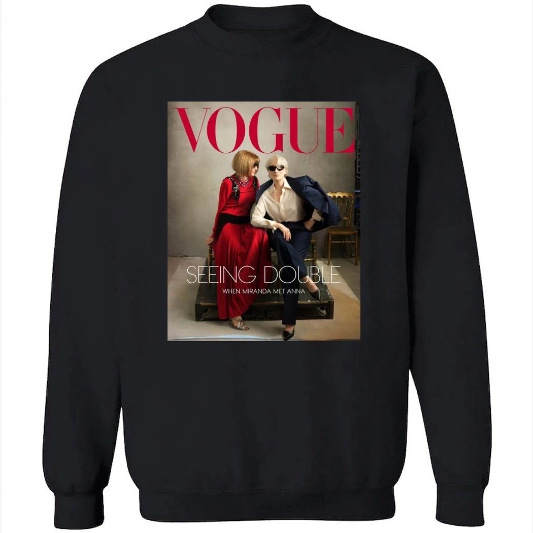 Meryl Streep And Anna Wintour On Vogue Magazine 2026 Seeing Double When Miranda Met Anna Shirt