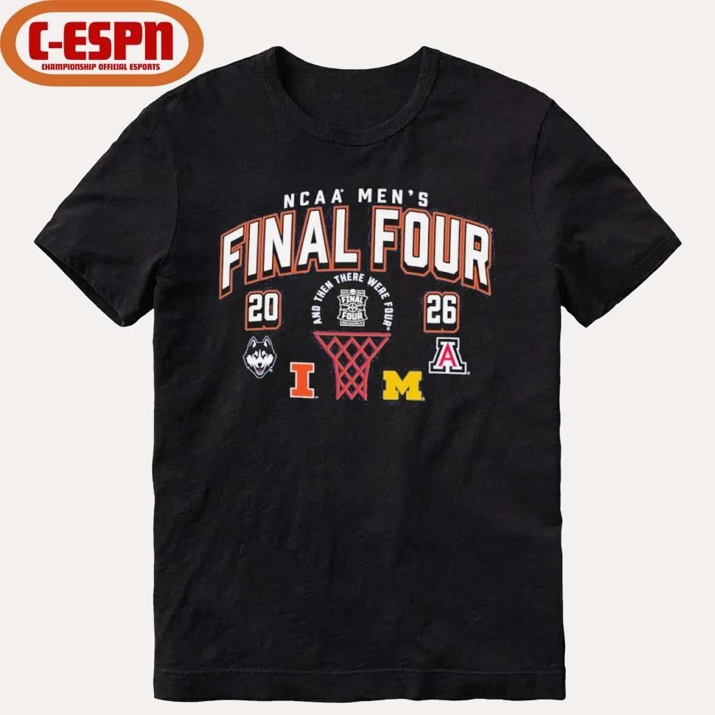 Uconn, Illinois, Michigan And Arizona NCAA Men’s Final Four 2026 Shirt