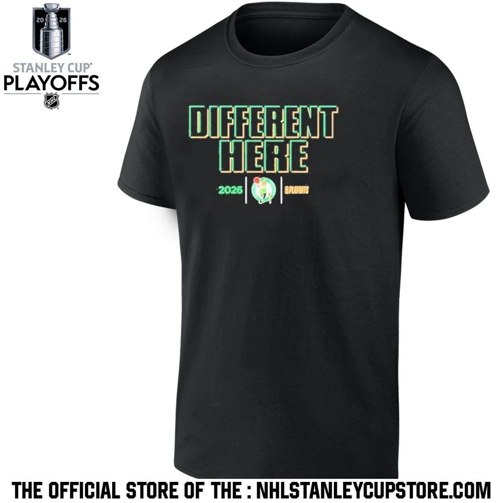 Boston Celtics Different Here 2026 Nba Playoffs Shirt