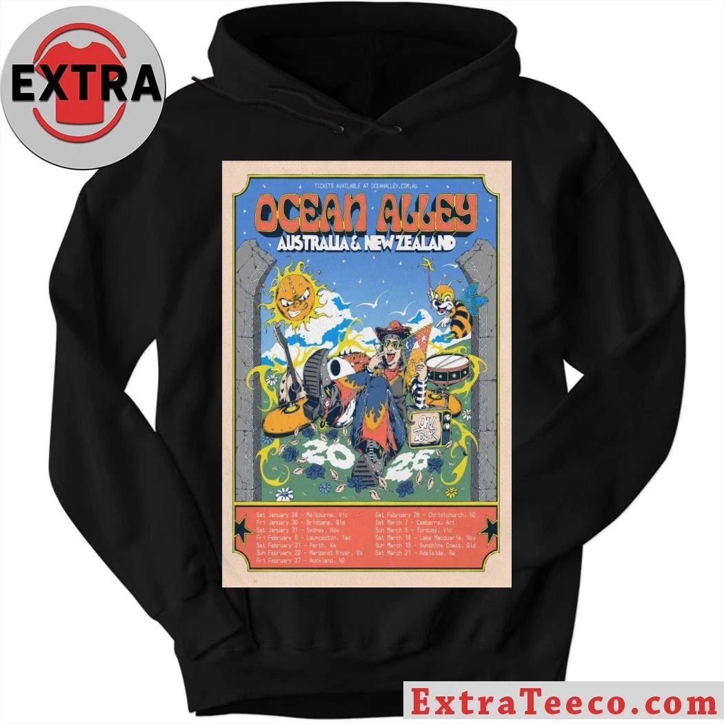 Ocean Alley 2026 Tour AU And NZ Poster Shirt