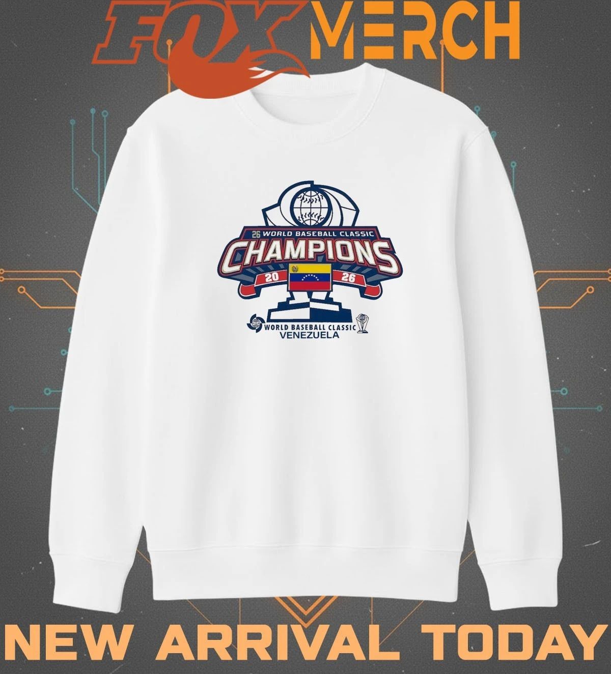Venezuela 2026 World Baseball Classic Champions trophy t-shirt