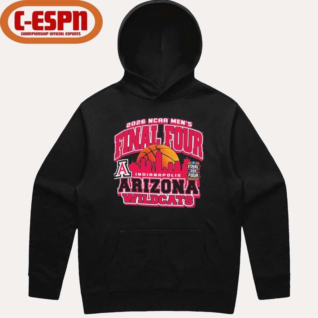 Arizona Wildcats 2026 NCAA Men’s Basketball Final Four Bound Retro Skyline Shirt