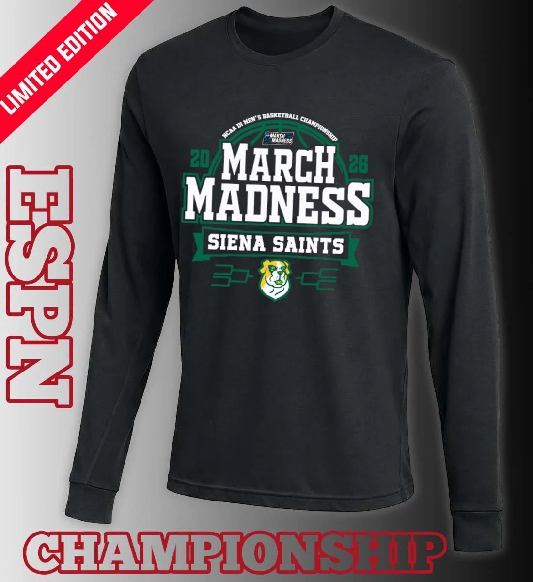 Siena Saints March Madness 2026 NCAA DI Men’s Basketball Tournament T-Shirt