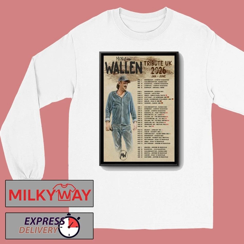Morgan Wallen Tribute UK 2026 Shows Poster shirt