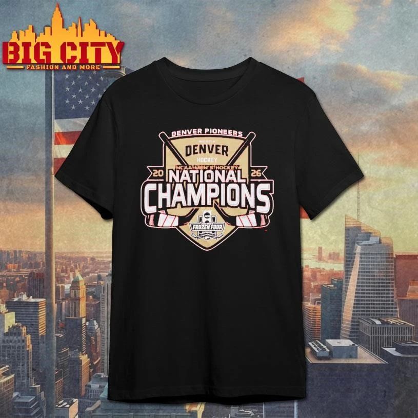 Denver Pioneers 2026 NCAA Frozen Four Men’s Ice Hockey National Champions Red Shirt