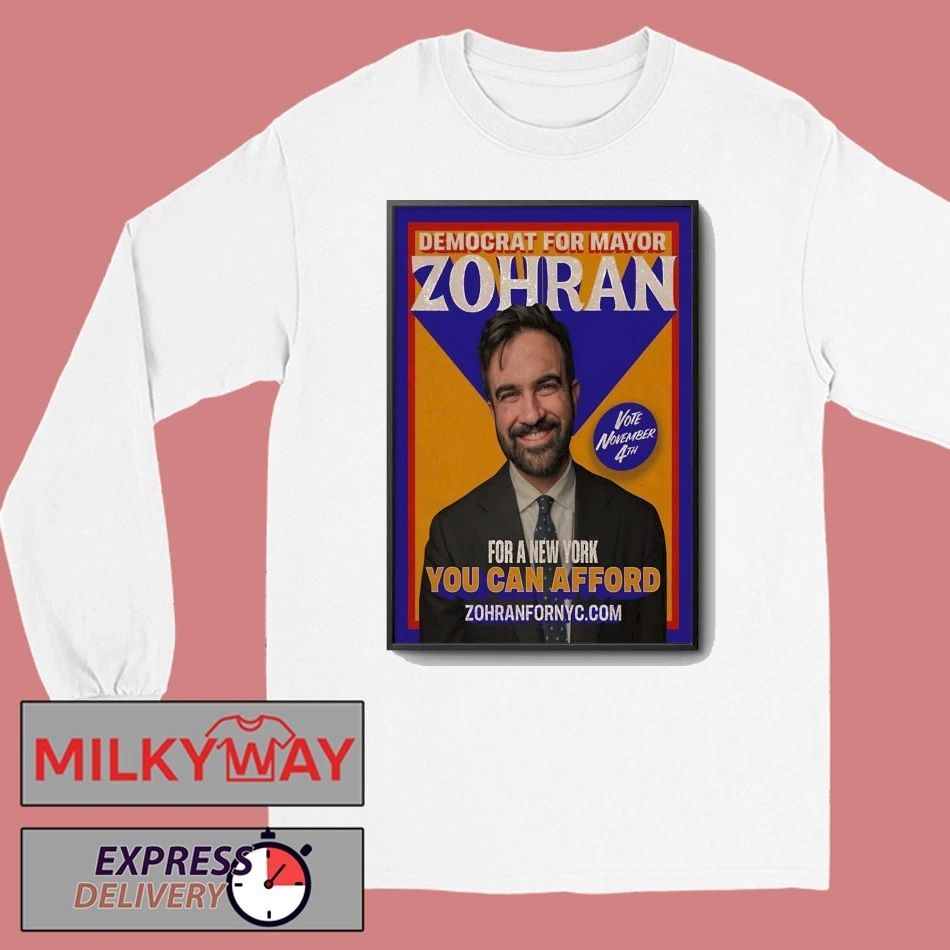 Zohran Mamdani For NYC Mayor Vote November 4th 2025 Poster shirt